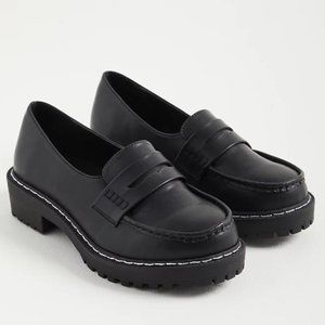 New Torrid Chunky Black Lug Loafer Size 8.5 WW